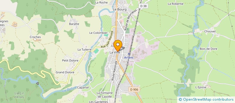 localisation de l'entreprise PHARMACIE BASTIDE  ARLANC
