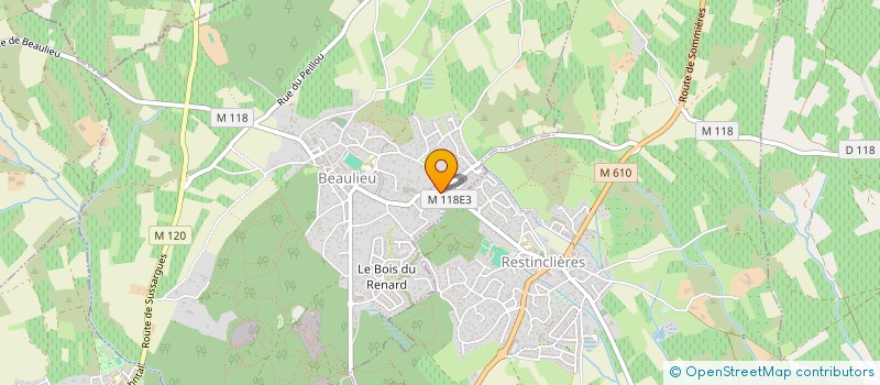 localisation de l'entreprise PHARMACIE BEAULIEU RESTINCLIERES  BEAULIEU
