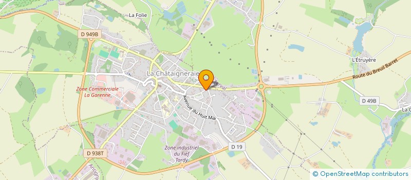 localisation de l'entreprise PHARMACIE BEAUREGARD  LA CHATAIGNERAIE