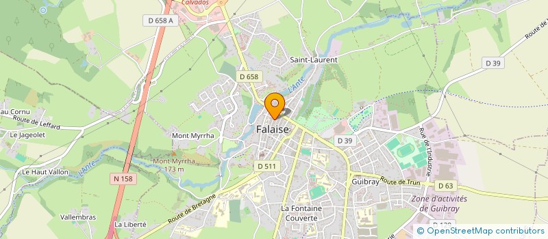 localisation de l'entreprise PHARMACIE BOBAY JEGAT à FALAISE
