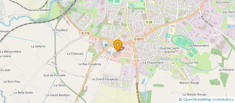 localisation de l'entreprise PHARMACIE BOURDAIS-ROCHARD  VITRE