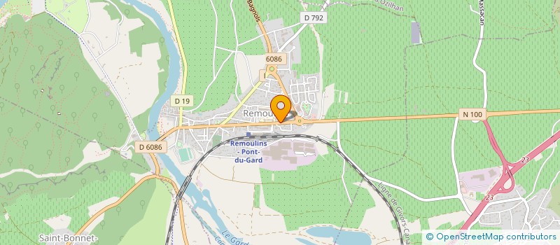 localisation de l'entreprise PHARMACIE BOURELLY  REMOULINS