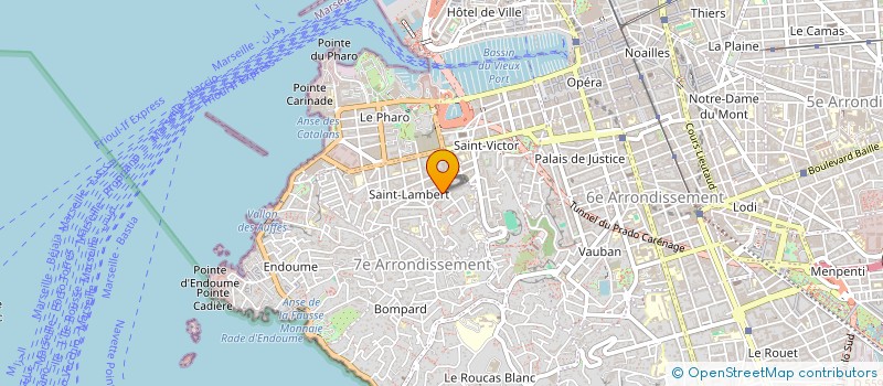 localisation de l'entreprise PHARMACIE BOURGUE ET DAVID à MARSEILLE