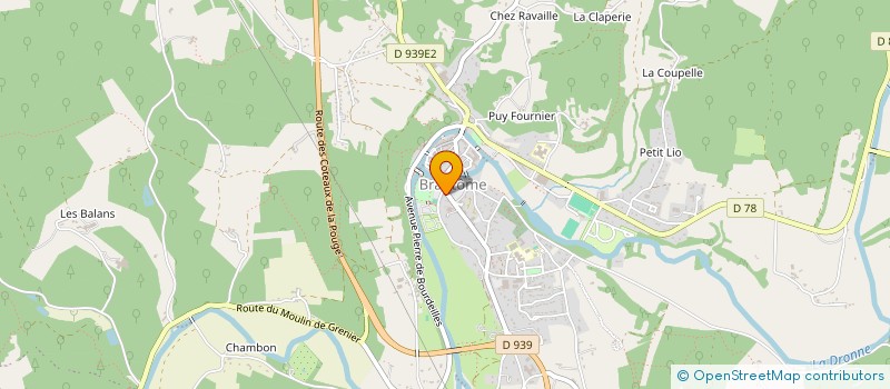 localisation de l'entreprise PHARMACIE BRANTOME  BRANTOME EN PERIGORD