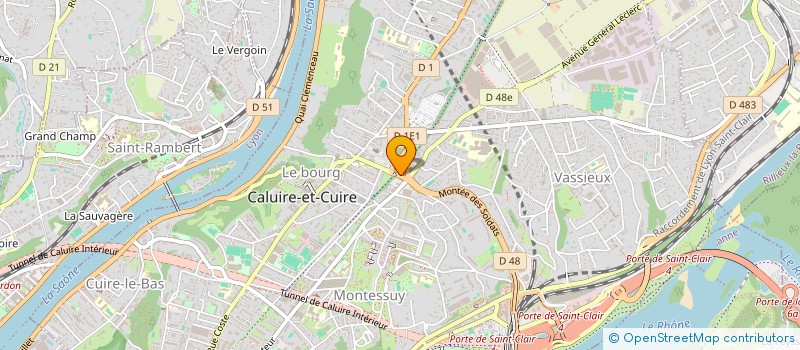 localisation de l'entreprise PHARMACIE BRIATTA - DUBY  CALUIRE-ET-CUIRE