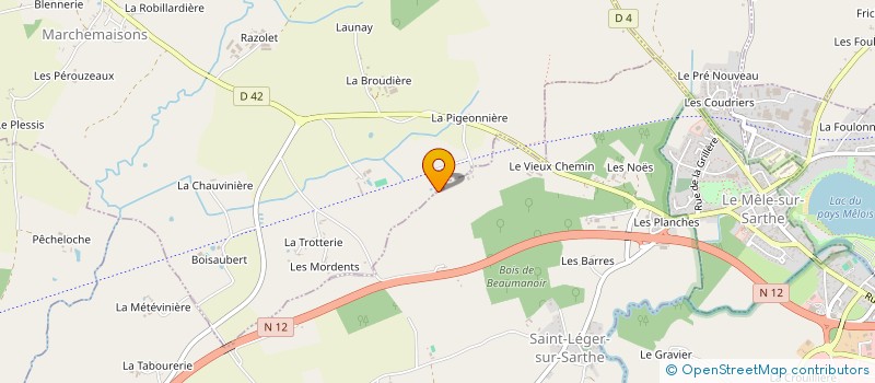 localisation de l'entreprise PHARMACIE BRIGITTE DOUET à LE MELE SUR SARTHE