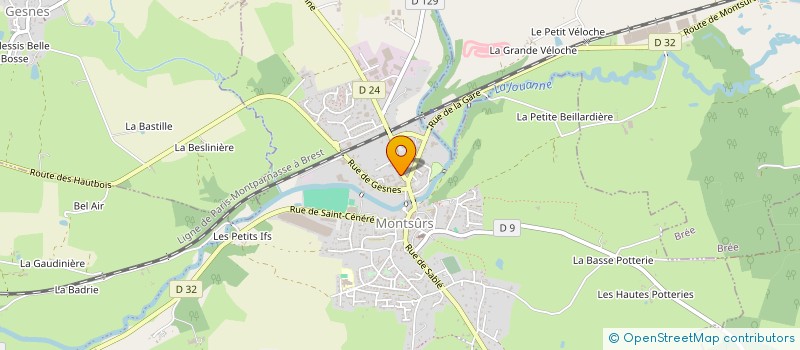 localisation de l'entreprise PHARMACIE CAILLAUD  MONTSURS