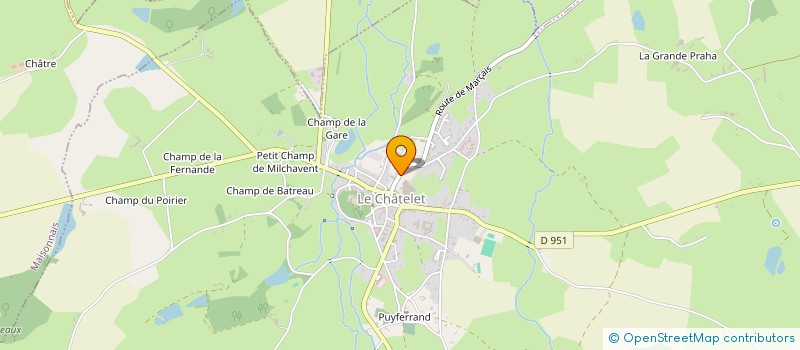 localisation de l'entreprise PHARMACIE CALAUX  LE CHATELET