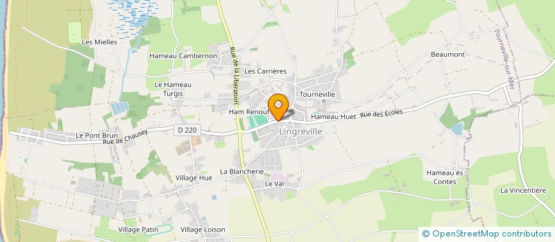 localisation de l'entreprise PHARMACIE CAPELLE  TOURNEVILLE-SUR-MER