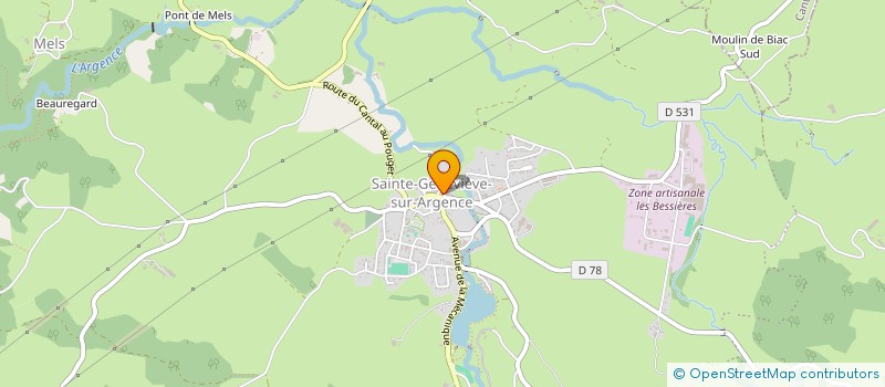 localisation de l'entreprise PHARMACIE CATHERINE BORS à ARGENCES EN AUBRAC