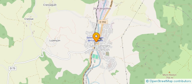 localisation de l'entreprise PHARMACIE CECILE MAFFRE  SAINT-GEORGES-DE-LUZENCON