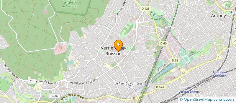 localisation de l'entreprise PHARMACIE CENTRALE à VERRIERES-LE-BUISSON