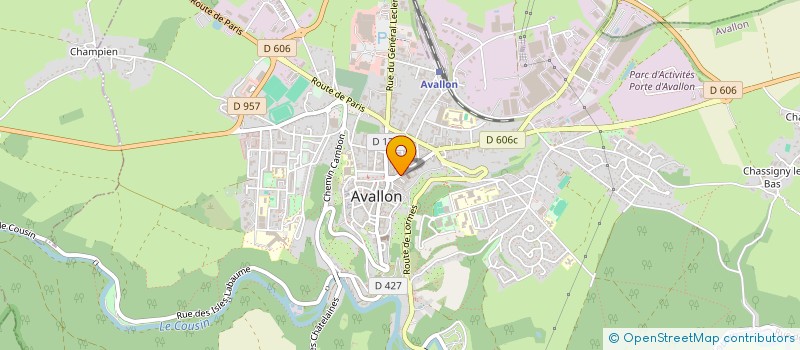 localisation de l'entreprise PHARMACIE CENTRALE  AVALLON