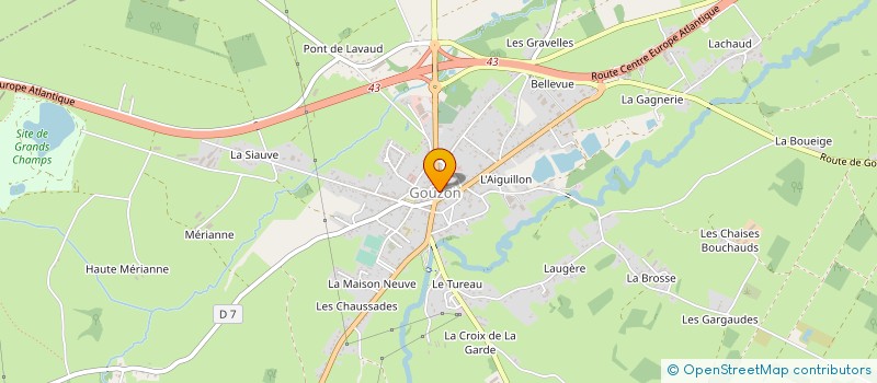 localisation de l'entreprise PHARMACIE CENTRALE à GOUZON
