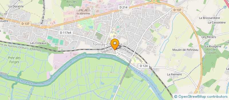 localisation de l'entreprise PHARMACIE CENTRALE  TONNAY-CHARENTE