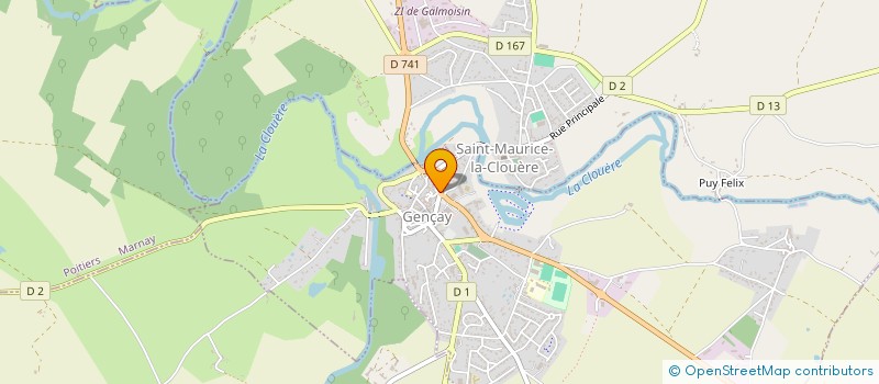 localisation de l'entreprise PHARMACIE CENTRALE BENAITEAU-GUYONNET SNC  GENCAY