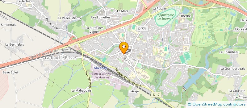 localisation de l'entreprise PHARMACIE CENTRALE MARTIN à SAVENAY