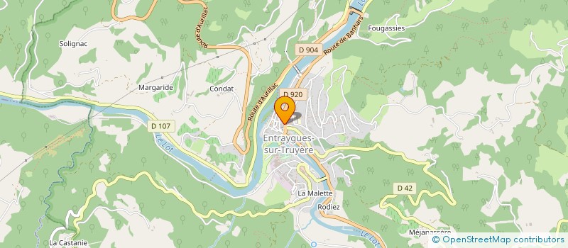 localisation de l'entreprise PHARMACIE CHALIEZ  ENTRAYGUES-SUR-TRUYERE