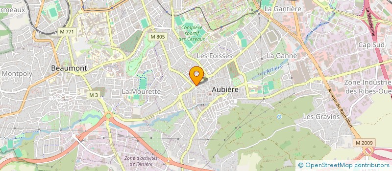 localisation de l'entreprise PHARMACIE CHAMPVOISIN  AUBIERE