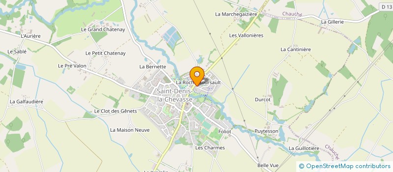 localisation de l'entreprise PHARMACIE CHEVALIER  SAINT-DENIS-LA-CHEVASSE