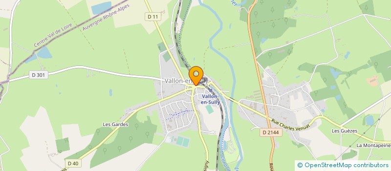 localisation de l'entreprise PHARMACIE CHEVALIER BLONDIN  VALLON-EN-SULLY