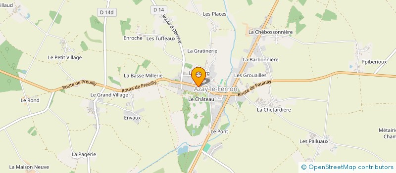 localisation de l'entreprise PHARMACIE CLAIRE BIDEAU à AZAY-LE-FERRON