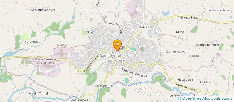 localisation de l'entreprise PHARMACIE COLLINET VERICEL  SAINT-SYMPHORIEN-SUR-COISE