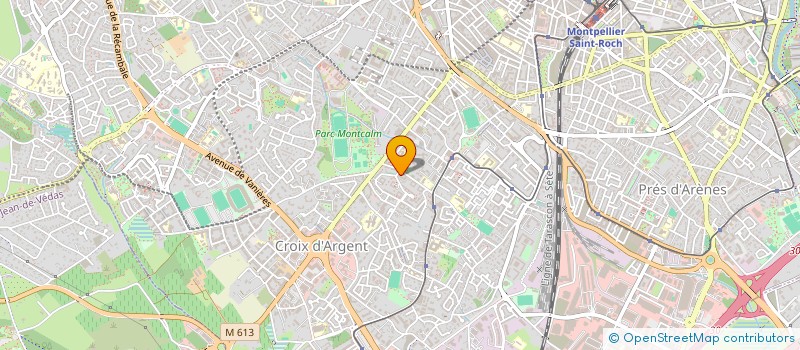localisation de l'entreprise PHARMACIE CROIX D ARGENT à MONTPELLIER