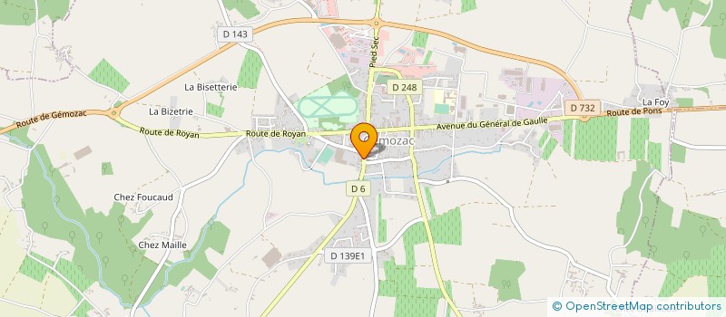 localisation de l'entreprise PHARMACIE CROIX VERTE  GEMOZAC