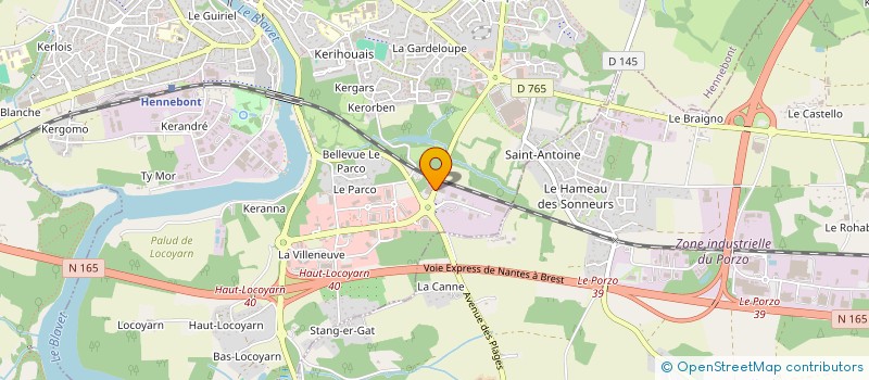 localisation de l'entreprise PHARMACIE D'HENNEBONT  HENNEBONT