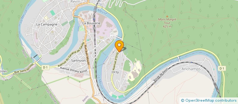 localisation de l'entreprise PHARMACIE D ORZY  REVIN