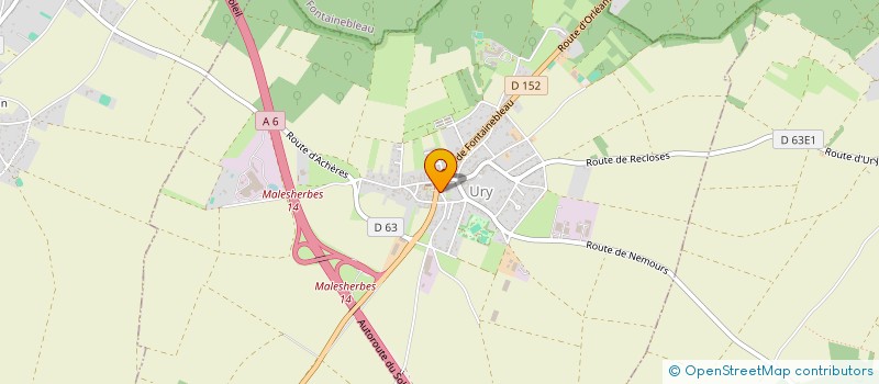 localisation de l'entreprise PHARMACIE D'URY  URY