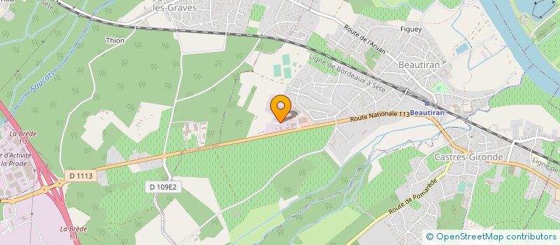 localisation de l'entreprise PHARMACIE DE BEAUTIRAN-LABUSSIERE  BEAUTIRAN