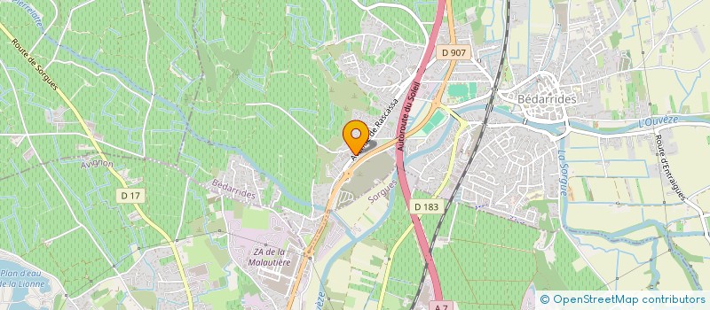 localisation de l'entreprise PHARMACIE DE BEDARRIDES  BEDARRIDES