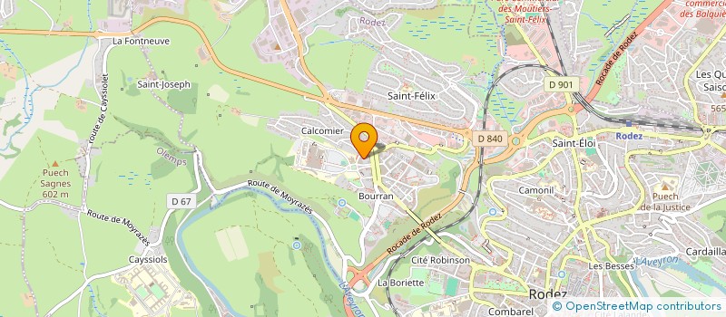 localisation de l'entreprise PHARMACIE DE BOURRAN  RODEZ