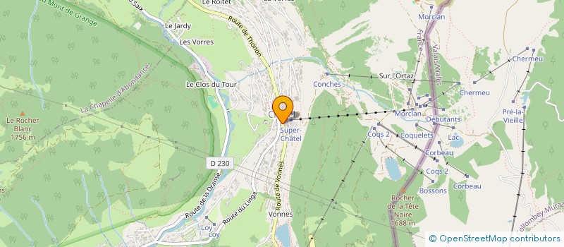 localisation de l'entreprise PHARMACIE DE CHATEL  CHATEL