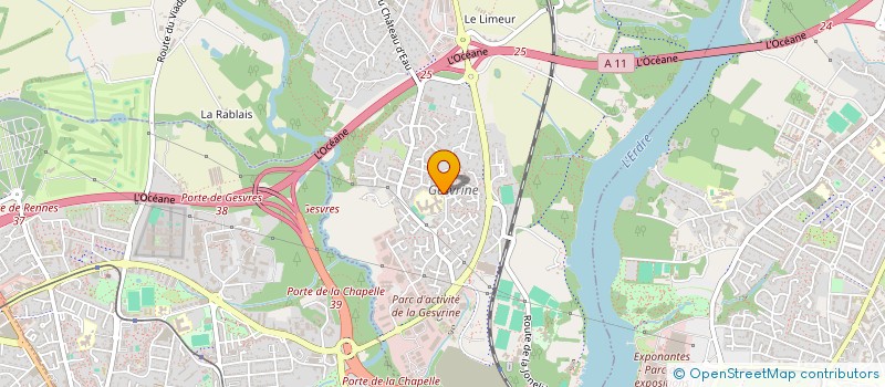localisation de l'entreprise PHARMACIE DE GESVRINE à LA CHAPELLE-SUR-ERDRE