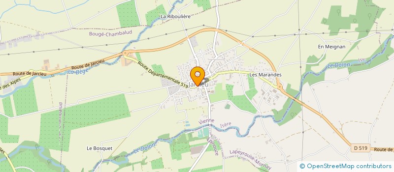 localisation de l'entreprise PHARMACIE DE JARCIEU  JARCIEU