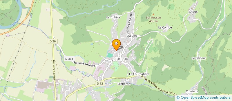 localisation de l'entreprise PHARMACIE DE JUJURIEUX à JUJURIEUX