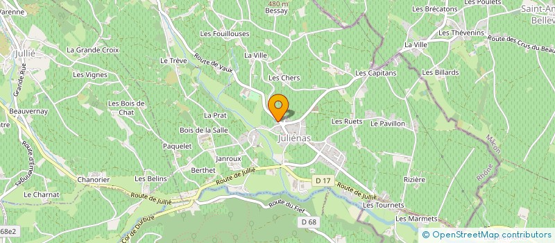 localisation de l'entreprise PHARMACIE DE JULIENAS  JULIENAS