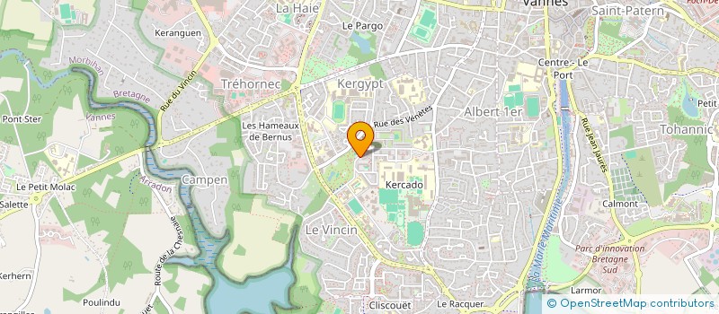 localisation de l'entreprise PHARMACIE DE KERCADO à VANNES