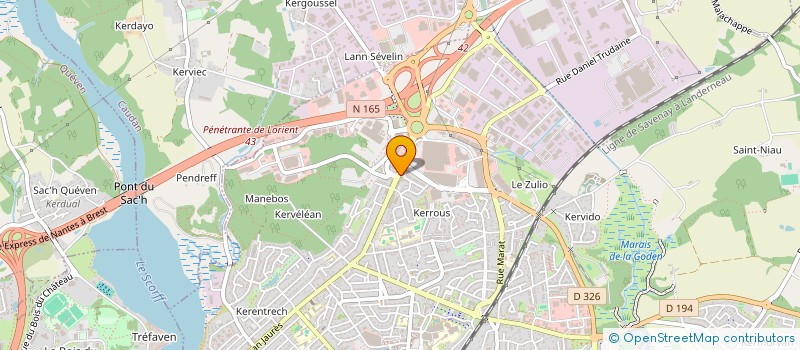 localisation de l'entreprise PHARMACIE DE KERPONT  LANESTER