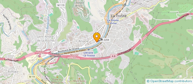 localisation de l'entreprise PHARMACIE DE L'ARIANE à NICE