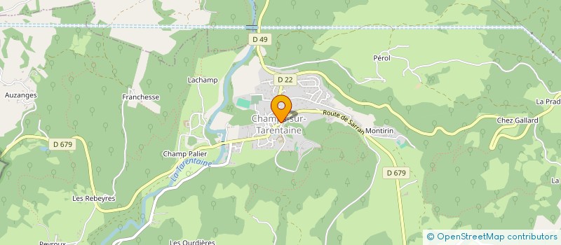 localisation de l'entreprise PHARMACIE DE L'ARTENSE à CHAMPS-SUR-TARENTAINE-MARCHAL
