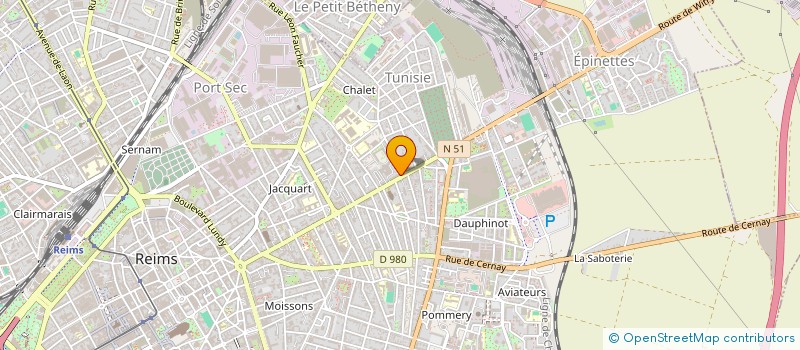 localisation de l'entreprise PHARMACIE DE L'EST E.SUGOT à REIMS