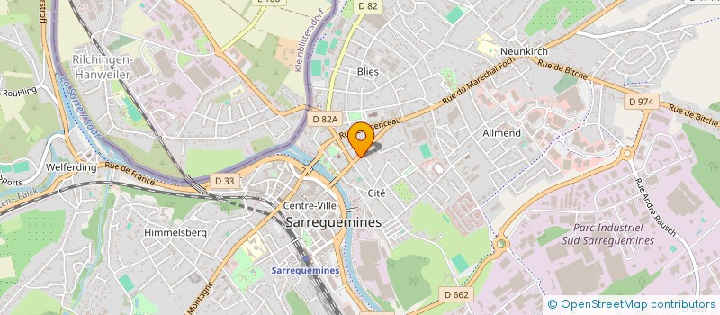 localisation de l'entreprise PHARMACIE DE L'EUROPE à SARREGUEMINES