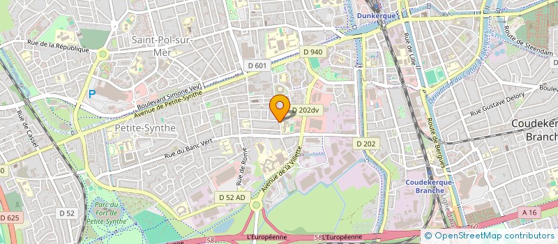 localisation de l'entreprise PHARMACIE DE L'EUROPE à DUNKERQUE
