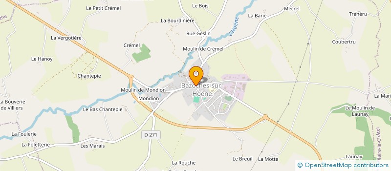 localisation de l'entreprise PHARMACIE DE L'HOENE à BAZOCHES-SUR-HOENE
