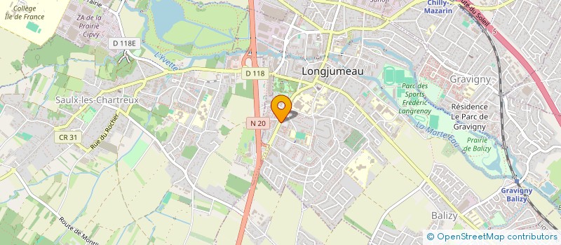 localisation de l'entreprise PHARMACIE DE L'HOPITAL à LONGJUMEAU