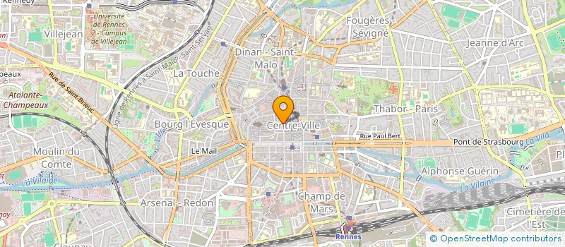 localisation de l'entreprise PHARMACIE DE L'HORLOGE à RENNES